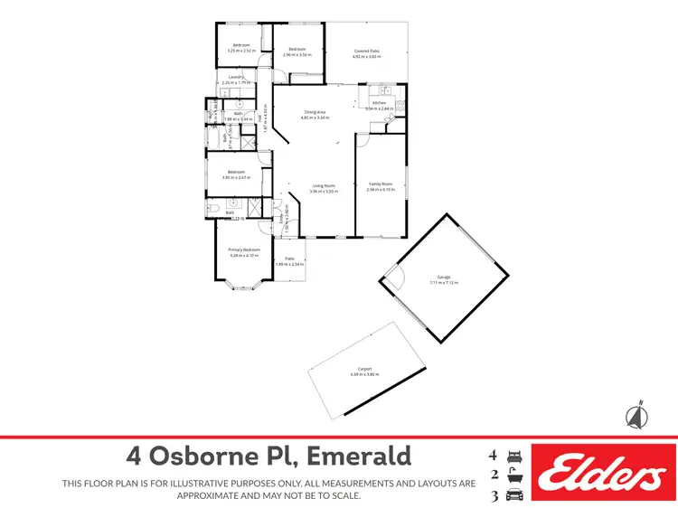 Floorplan of Homely house listing, 4 Osborne Place, Emerald QLD 4720