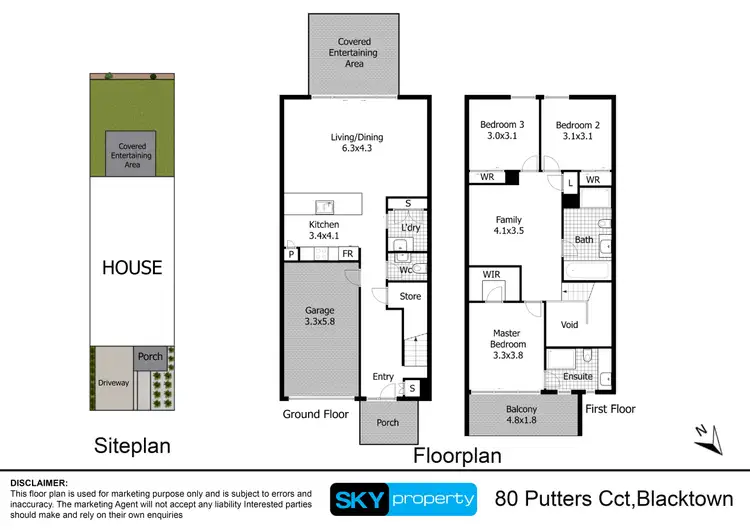 Floorplan of Homely house listing, 80 Putters Circuit, Blacktown NSW 2148