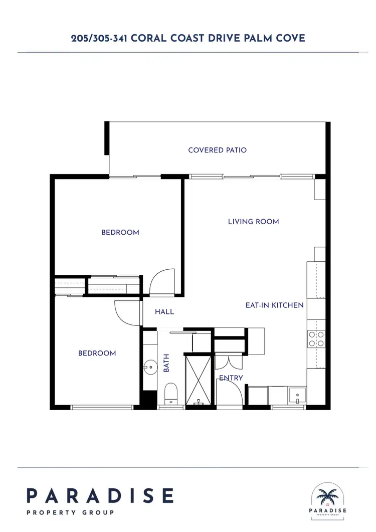 Floorplan of Homely unit listing, 205/305-341 Coral Coast Drive, Palm Cove QLD 4879