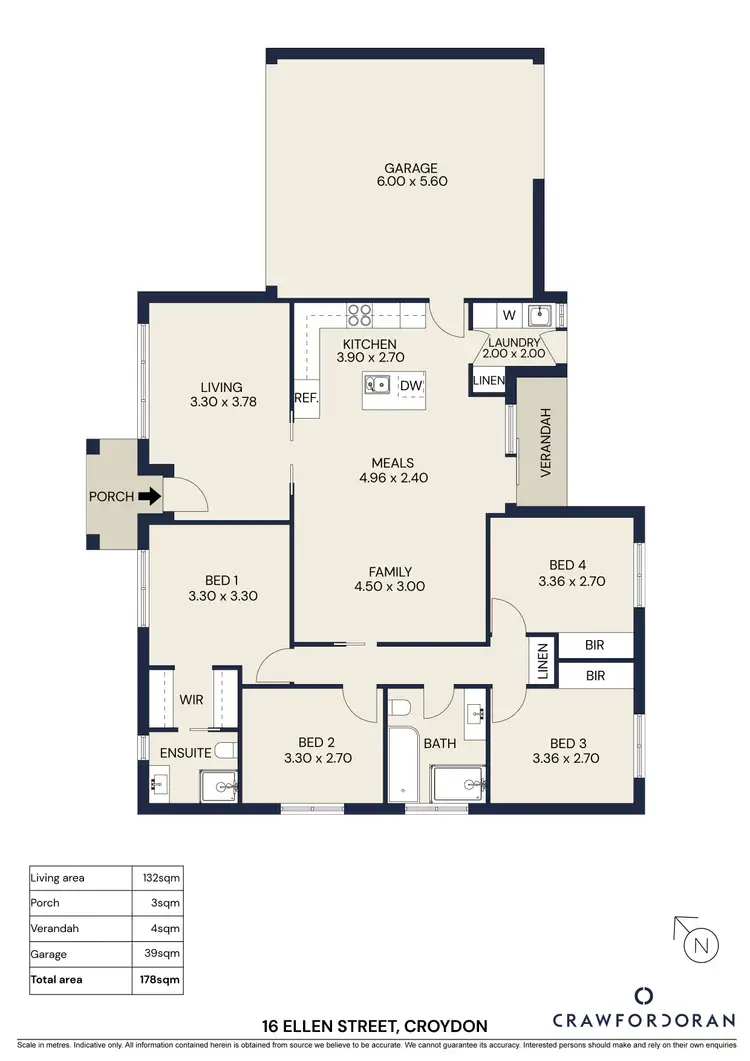 Floorplan of Homely house listing, 16 Ellen Street, Croydon SA 5008