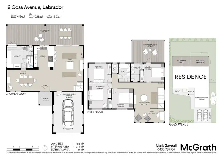 Floorplan of Homely house listing, 9 Goss Avenue, Labrador QLD 4215