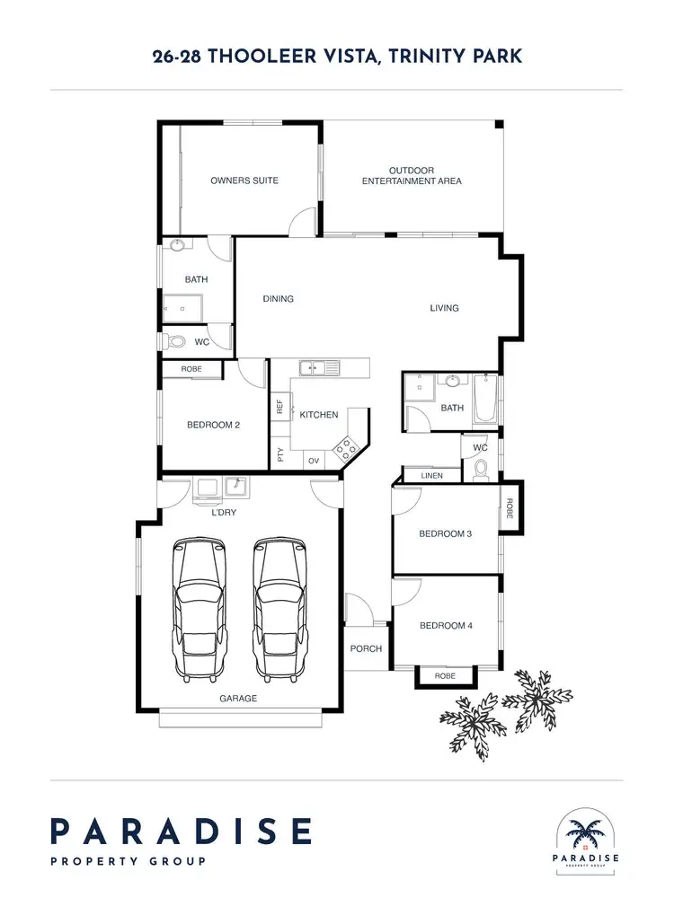 Floorplan of Homely house listing, 26-28 Thooleer Vista, Trinity Park QLD 4879