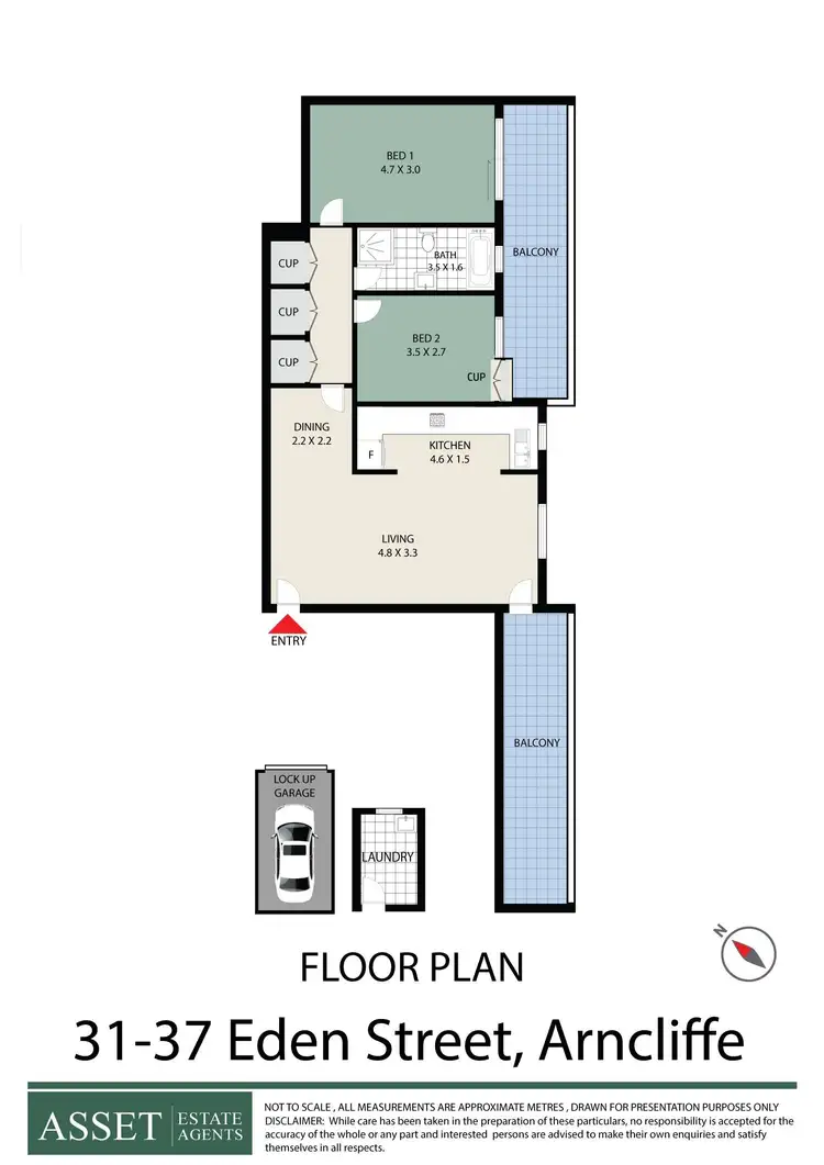 Floorplan of Homely apartment listing, 12/31 Eden Street, Arncliffe NSW 2205