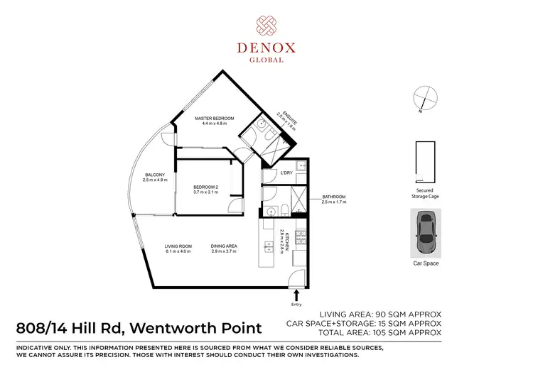 Floorplan of Homely apartment listing, 808/14 Hill Road, Wentworth Point NSW 2127