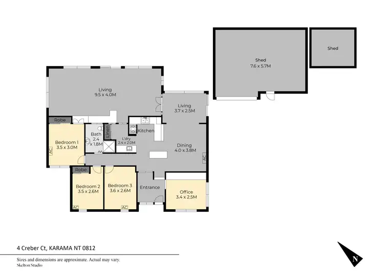 Floorplan of Homely house listing, 4 Creber Court, Karama NT 812
