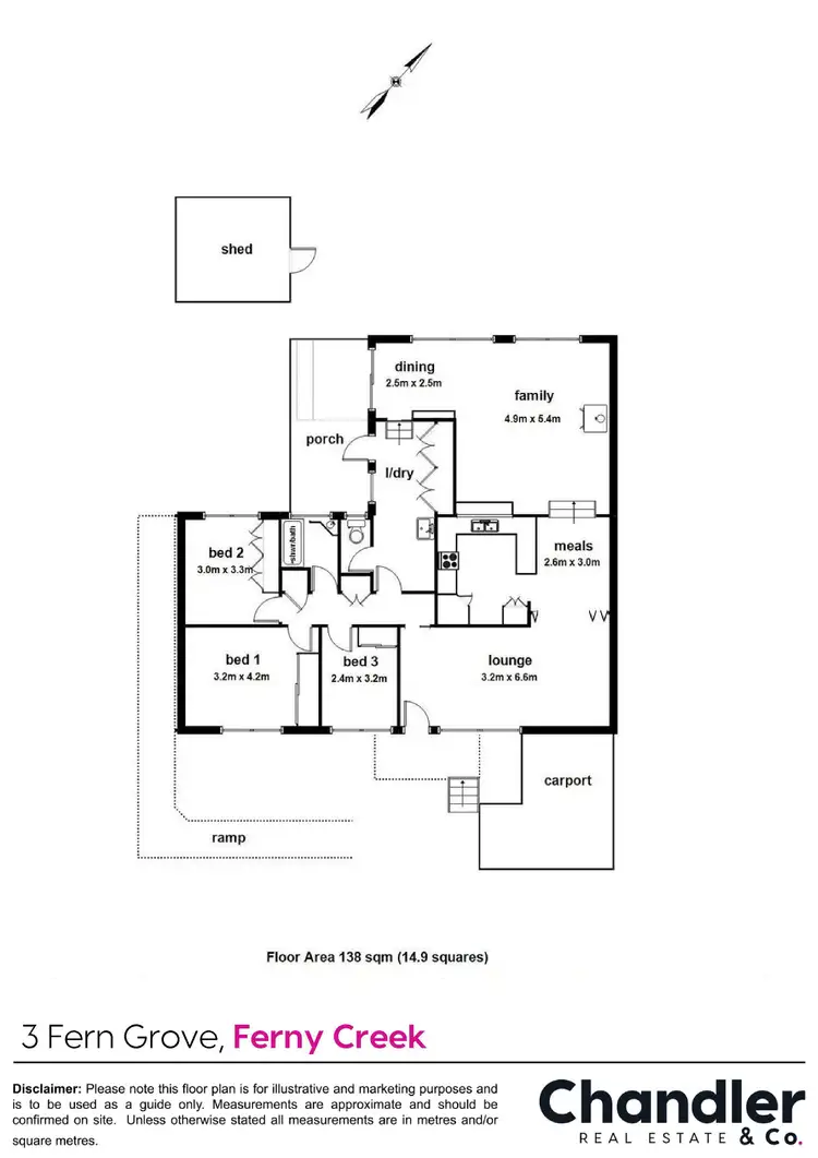 Floorplan of Homely house listing, 3 Fern Grove, Ferny Creek VIC 3786