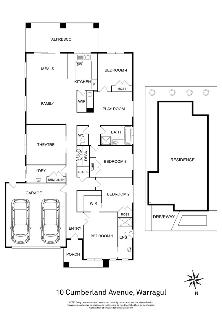Floorplan of Homely house listing, 10 Cumberland Avenue, Warragul VIC 3820