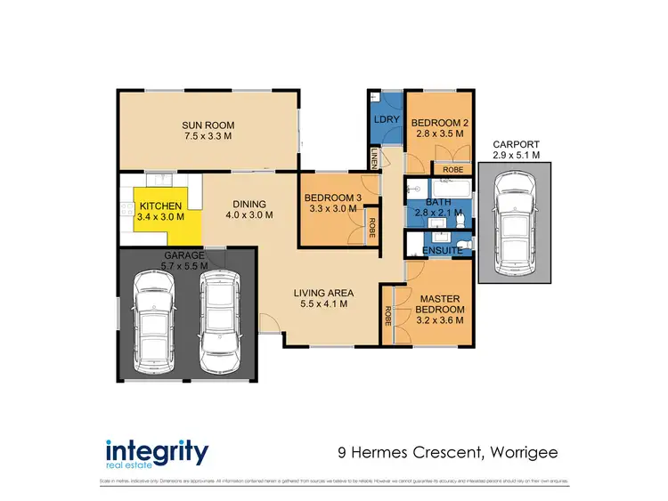 Floorplan of Homely house listing, 9 Hermes Crescent, Worrigee NSW 2540