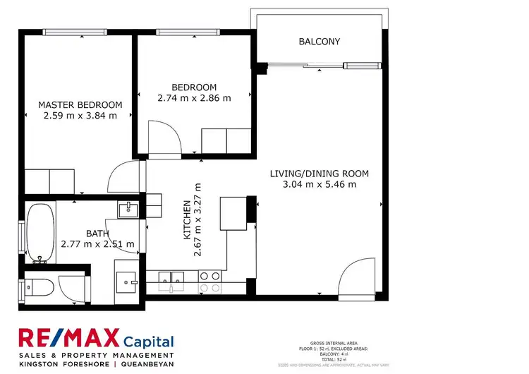 Floorplan of Homely unit listing, 42/5 Crest Road, Queanbeyan NSW 2620