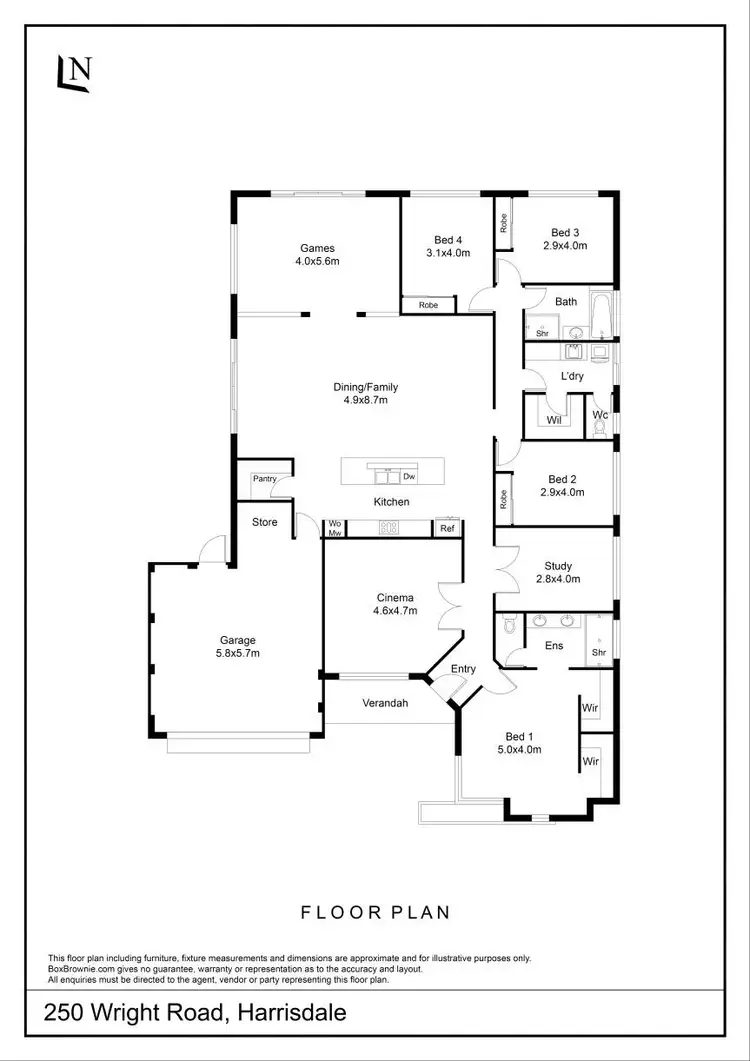 Floorplan of Homely house listing, 250 Wright Road, Harrisdale WA 6112