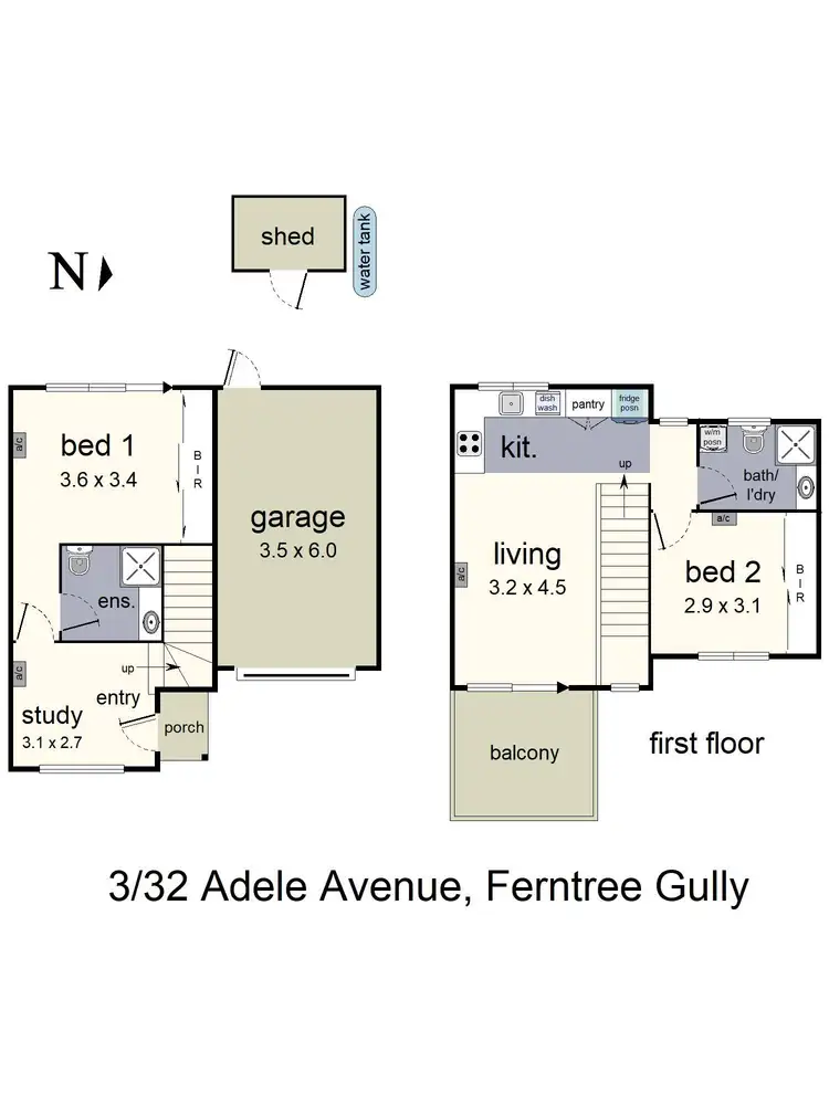 Floorplan of Homely townhouse listing, 3/32 Adele Avenue, Ferntree Gully VIC 3156