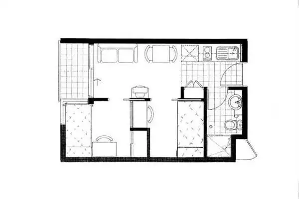 Floorplan of Homely apartment listing, 669/488 Swanston Street, Carlton VIC 3053
