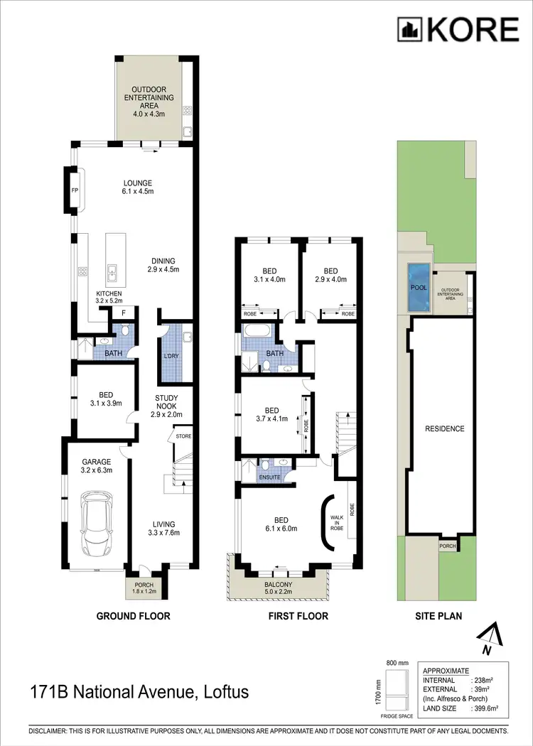 Floorplan of Homely semi-detached listing, 171B National Avenue, Loftus NSW 2232