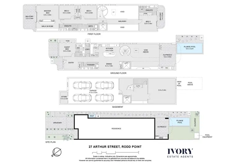 Floorplan of Homely semi-detached listing, 27 Arthur Street, Rodd Point NSW 2046