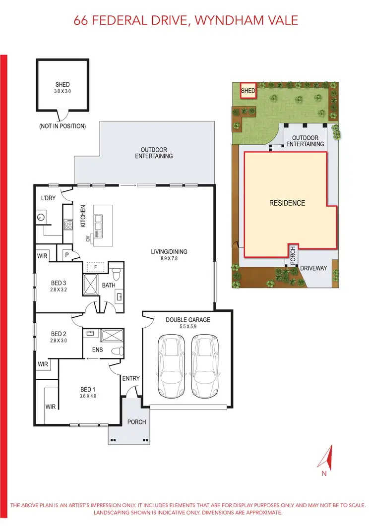 Floorplan of Homely house listing, 66 Federal Drive, Wyndham Vale VIC 3024