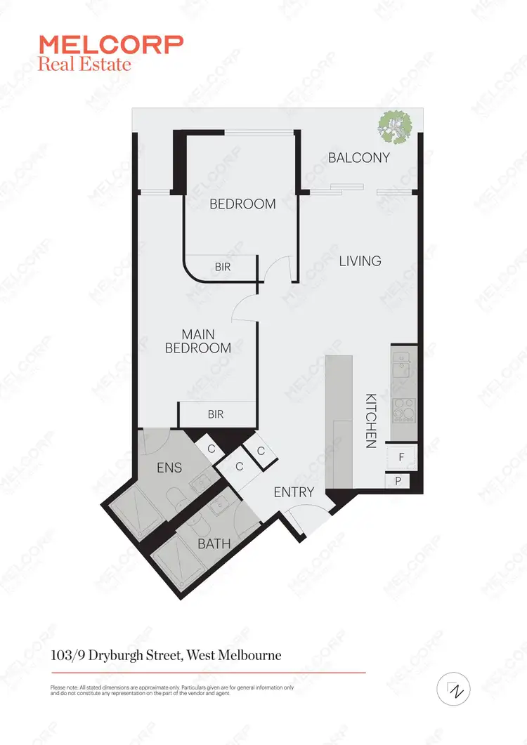 Floorplan of Homely apartment listing, 103/9 Dryburgh Street, West Melbourne VIC 3003