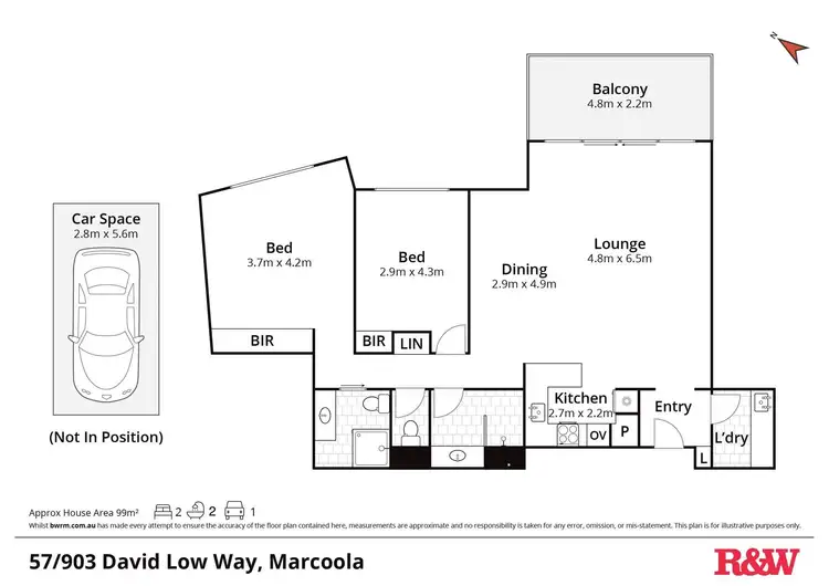 Floorplan of Homely apartment listing, 57/903 David Low Way, Marcoola QLD 4564