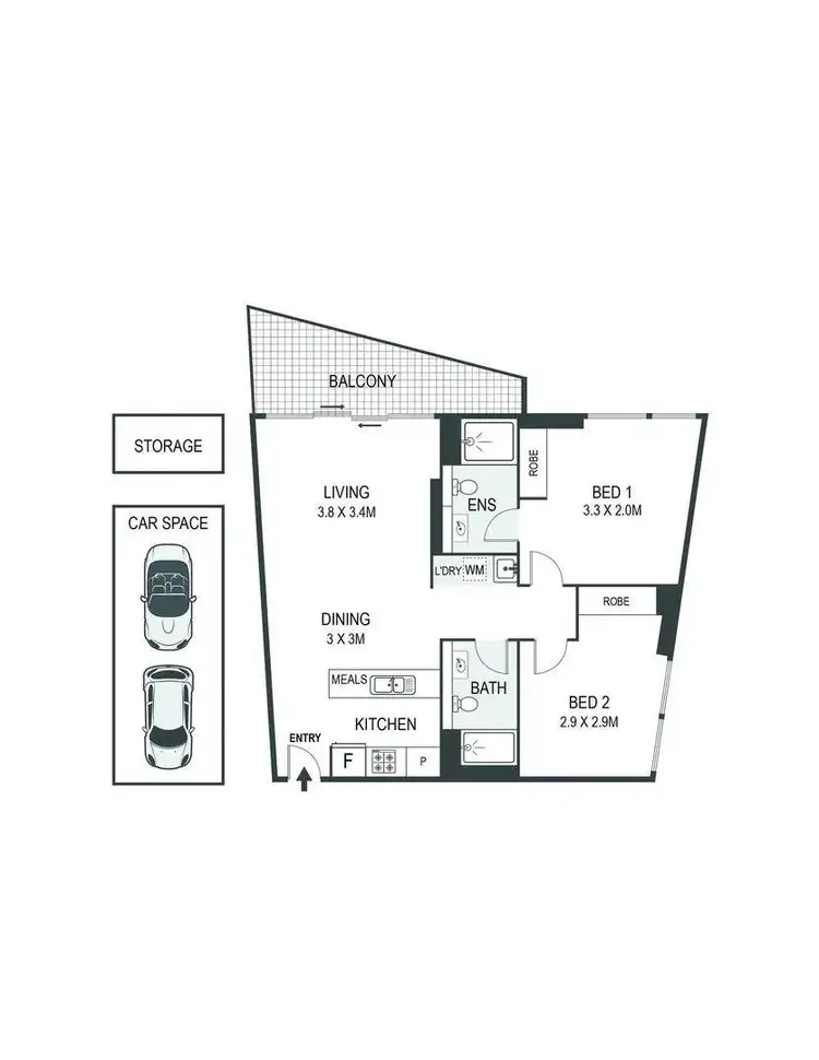 Floorplan of Homely apartment listing, 522/87 Gozzard Street, Gungahlin ACT 2912