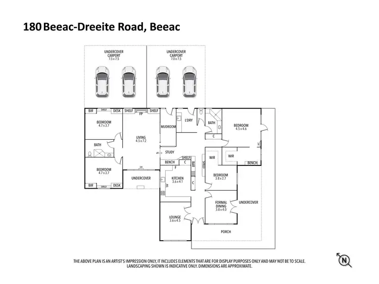 Floorplan of Homely rural property listing, 180 Beeac-Dreeite Road, Beeac VIC 3251