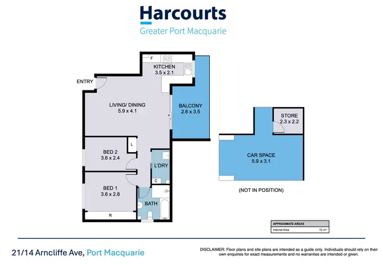 Floorplan of Homely unit listing, 21/14 Arncliffe Avenue, Port Macquarie NSW 2444