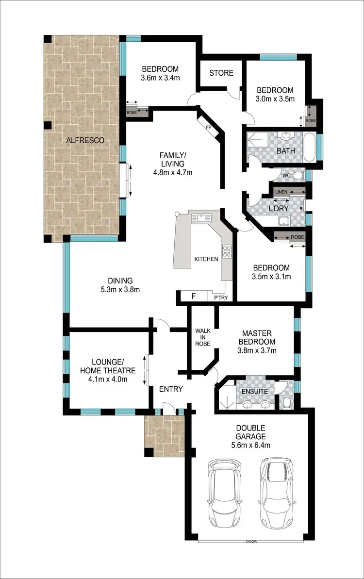 Floorplan of Homely house listing, 81 Leschenaultia Circle, Donnybrook WA 6239
