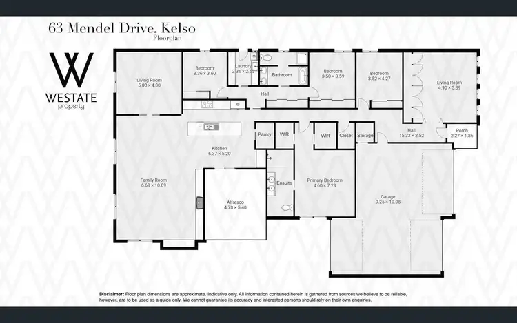 Floorplan of Homely house listing, 63 Mendel Drive, Kelso NSW 2795