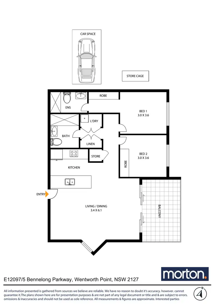Floorplan of Homely apartment listing, E12097/5 Bennelong Parkway, Wentworth Point NSW 2127