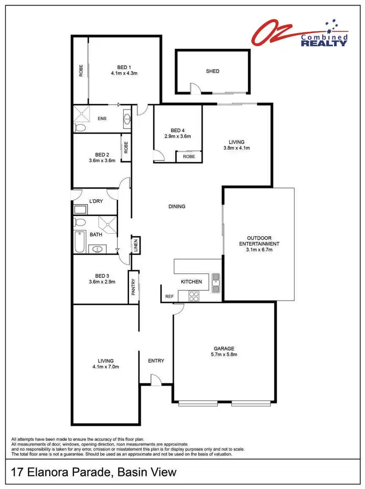 Floorplan of Homely house listing, 17 Elanora Parade, Basin View NSW 2540