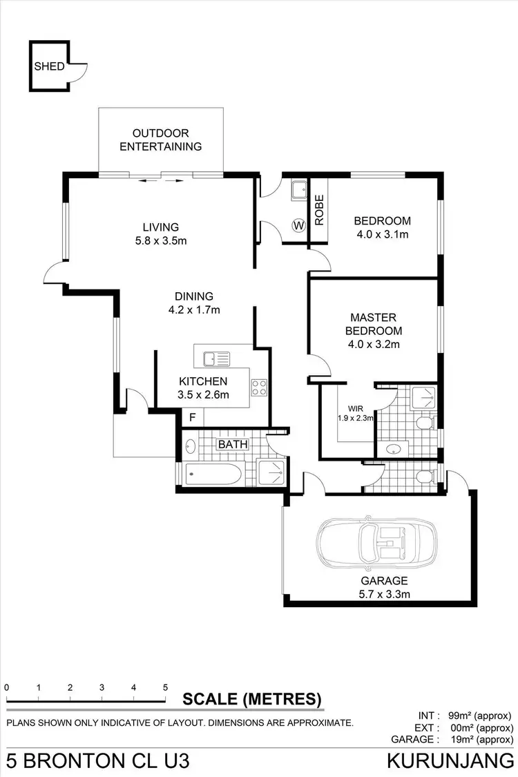 Floorplan of Homely unit listing, 3/5 Bronton Close, Kurunjang VIC 3337