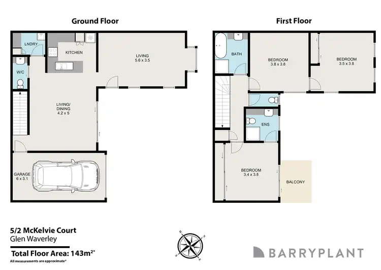 Floorplan of Homely townhouse listing, 5/2 McKelvie Court, Glen Waverley VIC 3150