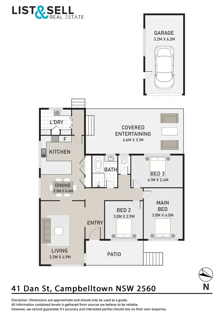 Floorplan of Homely house listing, 41 Dan Street, Campbelltown NSW 2560