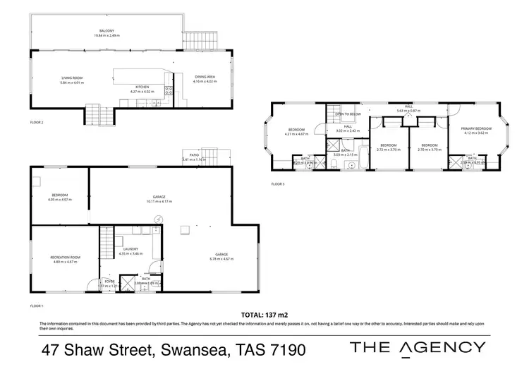 Floorplan of Homely house listing, 47 Shaw Street, Swansea TAS 7190