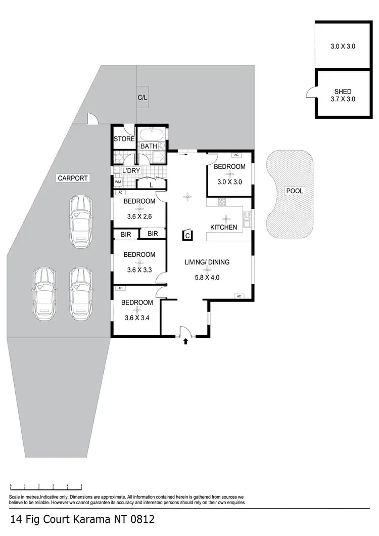Floorplan of Homely house listing, 14 Fig Court, Karama NT 812