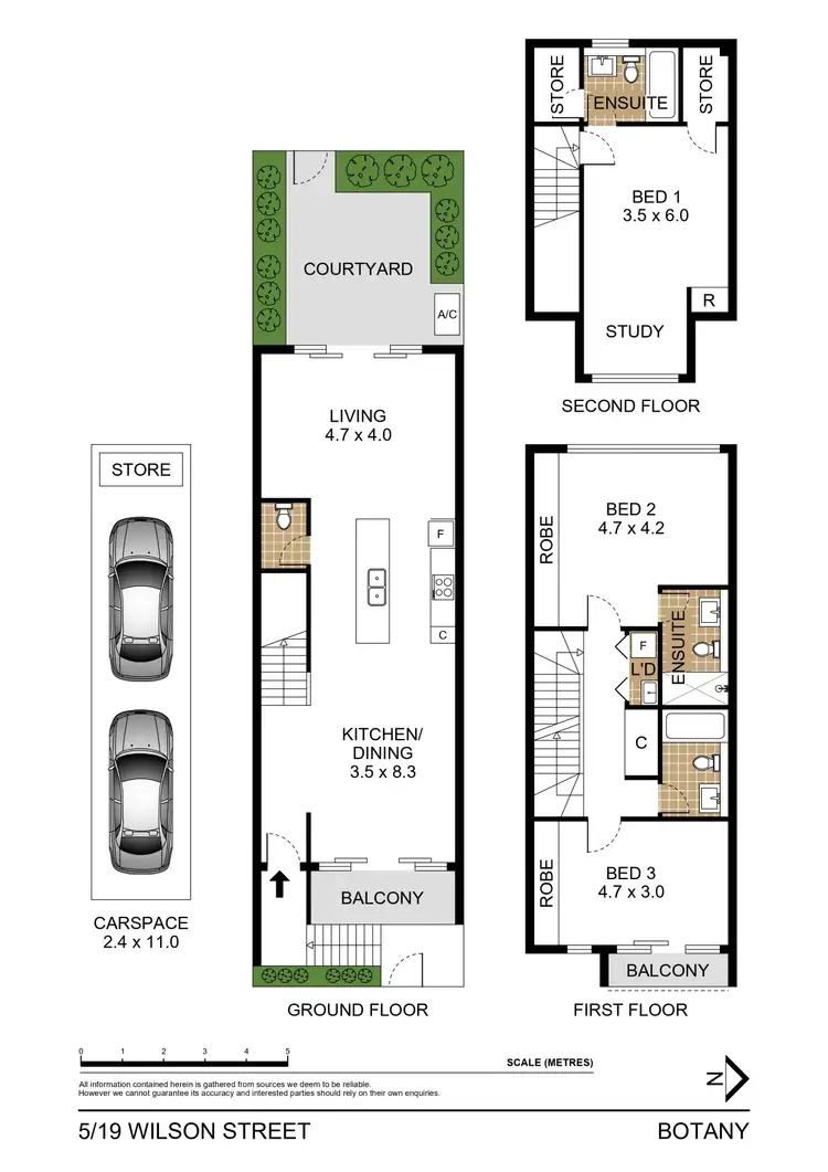 Floorplan of Homely townhouse listing, 5/19-21 Wilson Street, Botany NSW 2019