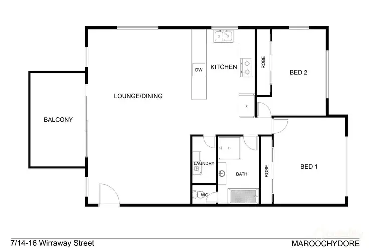 Floorplan of Homely apartment listing, 7/14-16 Wirraway Street, Maroochydore QLD 4558