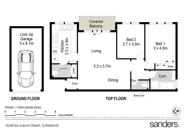 Floorplan of Homely apartment listing, 16/60-66 Auburn Street, Sutherland NSW 2232