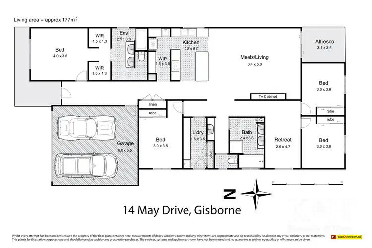 Floorplan of Homely house listing, 14 May Drive, Gisborne VIC 3437