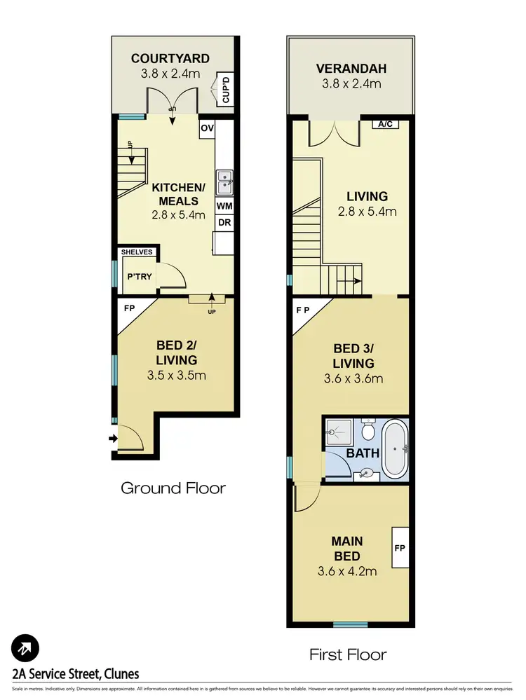 Floorplan of Homely house listing, 2a Service Street, Clunes VIC 3370