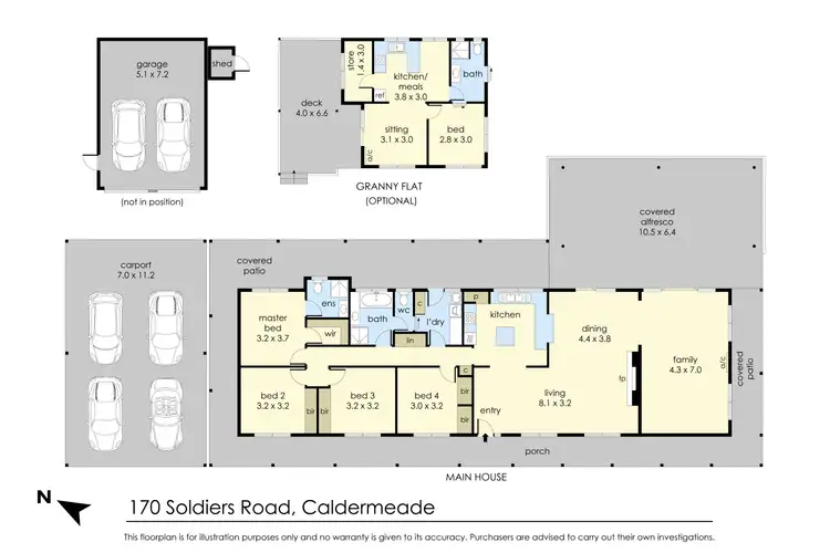 Floorplan of Homely rural property listing, 170 Soldiers Road, Caldermeade VIC 3984