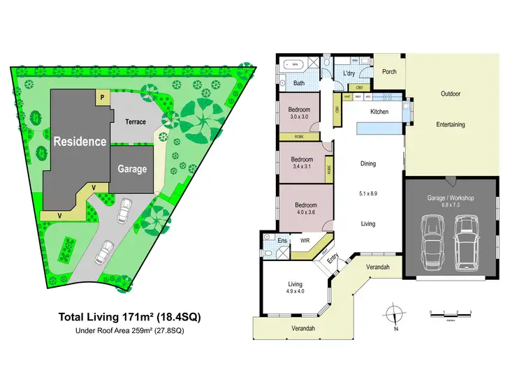 Floorplan of Homely house listing, 18 Mitchell Court, Warragul VIC 3820