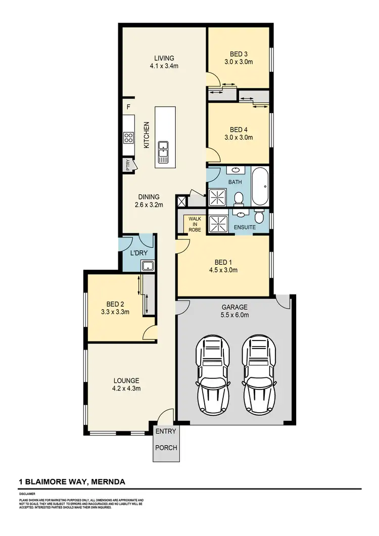 Floorplan of Homely house listing, 1 Blaimore Way, Mernda VIC 3754