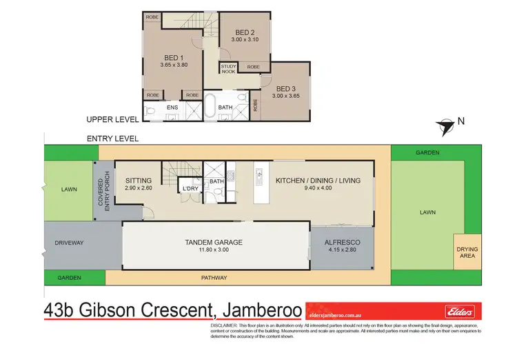 Floorplan of Homely townhouse listing, 43B Gibson Crescent, Jamberoo NSW 2533