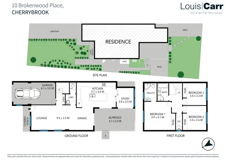 Floorplan of Homely semi-detached listing, 10 Brokenwood Place, Cherrybrook NSW 2126