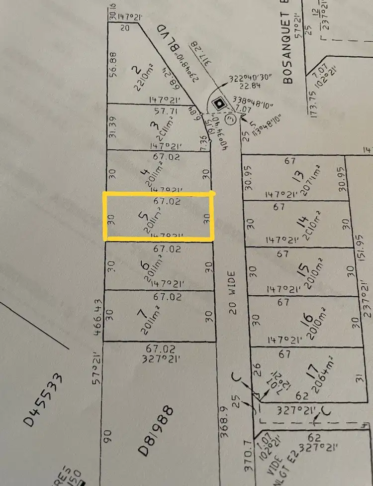 Floorplan of Homely land listing, 8 Bosanquet Boulevard, Ceduna Waters SA 5690