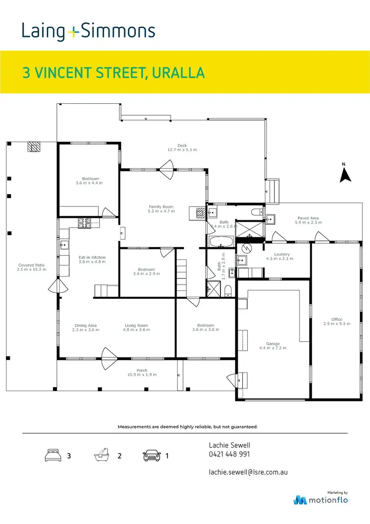 Floorplan of Homely house listing, 3 Vincent Street, Uralla NSW 2358