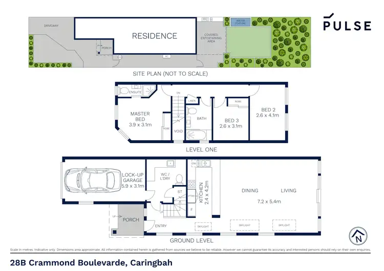 Floorplan of Homely semi-detached listing, 28B Crammond Boulevarde, Caringbah NSW 2229