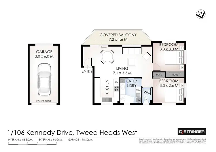Floorplan of Homely unit listing, 1/106 Kennedy Drive, Tweed Heads West NSW 2485