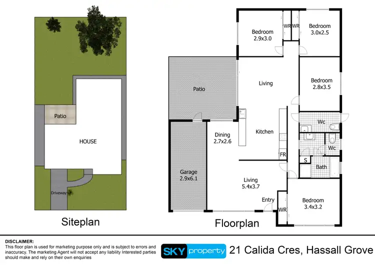 Floorplan of Homely house listing, 21 Calida Crescent, Hassall Grove NSW 2761