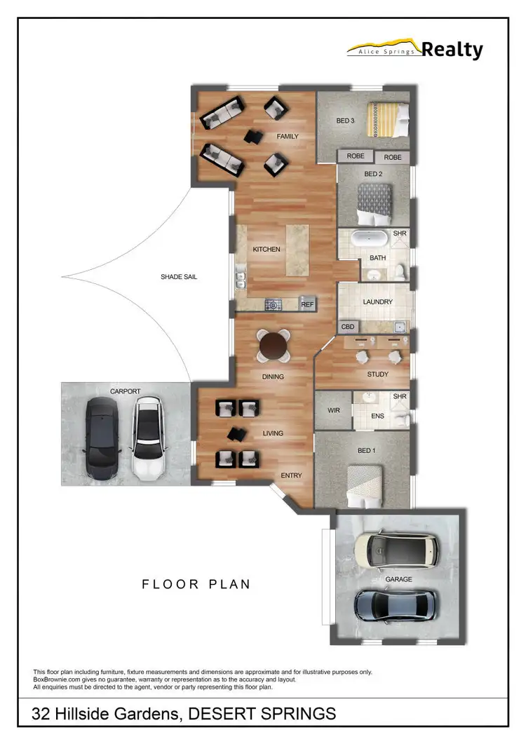 Floorplan of Homely house listing, 32 Hillside Gardens, Desert Springs NT 870