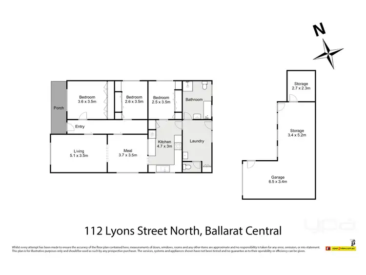 Floorplan of Homely house listing, 112 Lyons Street North, Ballarat Central VIC 3350